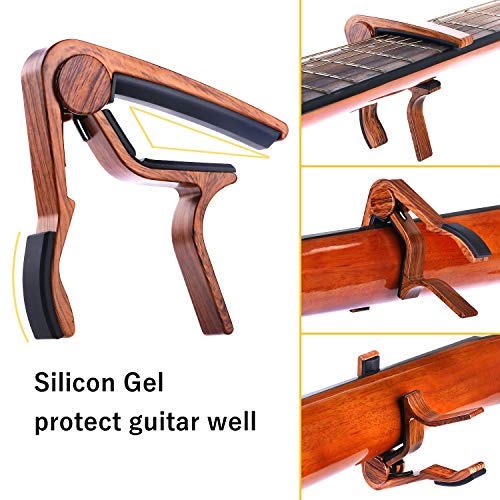 Capodastre Guitare Blanc - Alliage Poli - Pour Guitare Électrique, Acoustique, Basse, Ukulélé